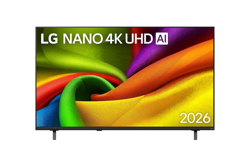 55NU865BPSA — Front view of 55 inch LG NANO 4K UHD AI NU86 Smart TV 2026 55NU865BPSA