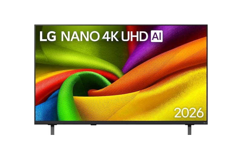 50NU865BPSA — Front view of 50 inch LG NANO 4K UHD AI NU86 Smart TV 2026 50NU865BPSA